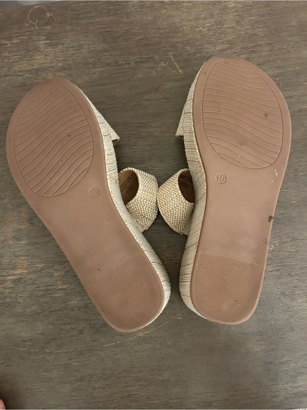 Michael by Michael Shannon Pierre Women's Wedge Single Strap Sandal Size 10